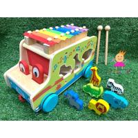 ราคา ของเล่นไม้ รถไม้ รูปจระเข้ น่ารักมาก ด้านบนเป็นระนาด มีสัตว์ไม้เล็กๆให้ใส่บล๊อก น่ารักมาก ลากรถแล้วตารถขยับได้ (7628964214)