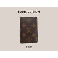 ราคา กระเป๋าสตางค์ Louis Vuitton Pocket Organizer ลายโมโนแกรม (24256145390)