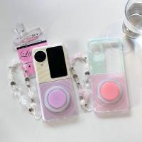 ราคา เคสโทรศัพท์แบบพับได้สําหรับ Oppo Find N3 Flip Boyang Design Candy color blocking Magnetic Bracket Bracelet เคสโทรศัพท์ tpu แบบแข็ง (47151454046)