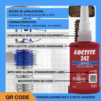 ราคา สําหรับตลาด ASIA 50ml 242 BLUE Bolt Nut Thread Sealant สกรูกาวกาวล็อค Loctite (29784143377)