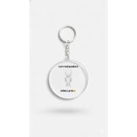 ราคา พวงกุญแจไมก้าทรงกลมพร้อมภาพ "CUTI IS CRAZY IT - Stop walking " (40476730273)