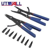 ราคา 16" Heavy Duty 2pcs Set Circlip Pliers 12 Tips Internal & External Snap Ring Retaining Ratchet Plie (42576633692)