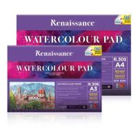 ราคา Renaissance (เรนาซองซ์) สมุดวาดเขียนสีน้ำ กระดาษร้อยปอนด์ 100 ปอนด์ A4 R.305 / A3 R.306 (200 แกรม) แบบหยาบ+เรียบ [S24] (23630835303)