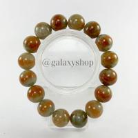 ราคา สร้อยข้อมือลูกประคำหยกแท้ สีแดงขาว ลายธรรมชาติ หยกพม่า เกรด A ขนาด 13 mm เม็ดกลมสวย 16 เม็ด หยกแท้ 100% (12798498290)