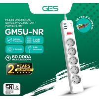 ราคา GES Surge Protector GM5U-NR Lightning Protection Outlets พร้อม USB 16A 3 พอร์ต (43472662205)