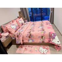 ราคา ชุดผ้าปูพร้อมนวมคิตตี้เตียงคู่ 5&6 ฟุต Hello kitty bedsheets and blanket (21852783062)