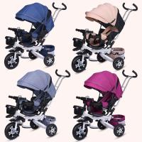 ราคา จักรยานเด็ก 3 ล้อ รุ่น CP-2002 มีด้ามจับ มีตะกร้าหน้า-หลัง พร้อมพนักพิง และเบาะรองนั่ง มีร่มบังแดด (ฟ้า,ชมพู,กากี,เทา) (14488587515)