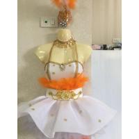 ราคา ชุดดรัมเมเยอร์หญิงสีส้ม ชุดดรัมเมเยอร์อนุบาลหญิง (ไม่รวมหมวก) (43615796043)