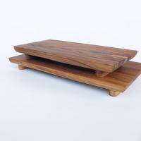 ราคา ถาดเสิร์ฟซูชิ ถาดไม้สัก ถาดวางอาหาร Teak Wood Tray (26773175563)