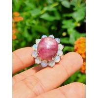 ราคา แหวนทับทิมเผือกกินบ่เซี่ยง เป็นลักกี้สโตนลายสวยมาก มีตาข่ายดักทรัพย์ ทรงหลังเบี้ยเม็ดโต (21979348703)