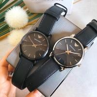 ราคา 2 รุ่นขาย EMPORIO ARMANI Classic Black Dial Black Leather Strap Men's Watch⌚️ขนาด41mm. ใส่ได้ทั้ง หญิงและชาย (6701382129)