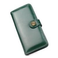 ราคา HIJAU กระเป๋าสตางค์ผู้หญิง หนังสีเขียวยาว ยี่ห้อ KOREA FASHION BATAM PREMIUM PEACHE WA045G3 (41905624784)