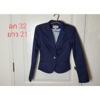 ราคา เสื้อสูท H&M สีกรม มือสอง (24214770820)