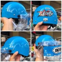 ราคา หมวกกันน็อคครึ่งใบ INDEX สีฟ้าพร้อมบังลม (1887670651)