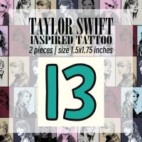ราคา ♡ TAYLOR SWIFT inspired tattoo: number 13 (2 pieces) ♡ (24513805159)