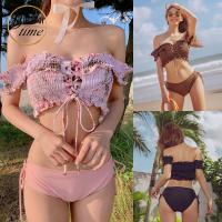 ราคา BikiniTime (M-XL) SB95 มี3สี บิกินี่ ทูพีซ ชุดว่ายน้ำเปิดไหล่ กางเกงเอวต่ำ สุดเซ็กซี่ พร้อมฟองน้ำเสริมดันทรง (4812149486)