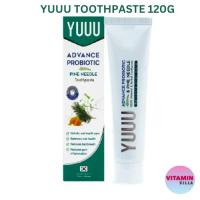 ราคา YUUU advance probiotic & pine needle toothpaste 120g ยู ยาสีฟันนวัตกรรมโปรไบโอติก สูตรพรีเมียม จากเกาหลี ขนาด 120 กรัม (23588244488)