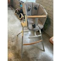 ราคา มือสอง - ส่งฟรี - สภาพดีมาก - BEABA เก้าอี้ทานอาหารเด็กพร้อมเบาะ Up&Down High Chair with Cushion - Grey (25455570896)
