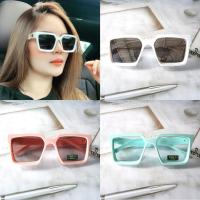 ราคา แว่นกันแดด แว่นแฟชั่น กรอบพลาสติก ทรงเหลี่ยม แว่นเก็บทรง แว่นแนวๆ สไตล์เกาหลี (11708528857)