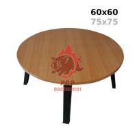 ราคา โต๊ะญี่ปุ่นทรงกลม 60x60 พับได้ มี3ลายให้เลือก pb99 (11741581253)