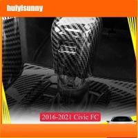 ราคา Hys 2016-2021 Honda Civic FC หัวเกียร์เกียร์ Shifter ฝาครอบ Trim คาร์บอนไฟเบอร์ออกแบบตกแต่ง (29728315231)