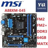 ราคา MSI A88XM-E45 เมนบอร์ดเดสก์ท็อป AMD A88X ซ็อกเก็ต FM2/FM2+ DDR3 64GB MATX ใช้ Mianboard (43625922517)