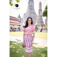ราคา เดรสสวยๆลายผ้าไทย เนื้อผ้าดี (8608983093)