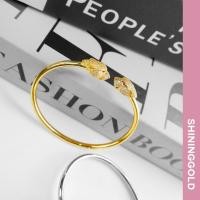 ราคา SHINING GOLD ทองคำแท้ 96.5% กำไลหัวเสือฝังพลอย มีสีทอง และสีชุบ white gold สวยเริศจิงจัง น้ำหนักเพียง 1 บาท (8672865311)