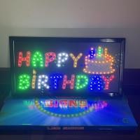 ราคา ป้ายไฟ*HAPPY BIRTHDAY* ป้ายไฟLED ป้ายไฟร้าน ป้ายไฟตกแต่งร้าน ป้ายไฟวิ่ง ป้ายไฟตัวอักษร ป้ายไฟสำเร็จรูป (LB00004) (23748486306)