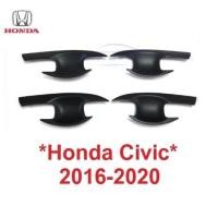 ราคา สีดำด้าน เบ้ารองมือเปิด Honda Civic 2016 - 2019 เบ้ากันรอย ฮอนด้า ซีวิค ถาดรองมือเปิด ประตู เบ้ามือจับประตู ถ้วยมือเปิด (27477065128)