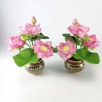 ราคา แจกันบัวหลวง หัตถกรรมบางไทร ขนาดเล็ก งานแฮนด์เมค แพคคู่ (2191232716)