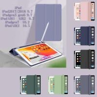 ราคา พร้อมส่งipad 9.7 gen7 10.2 10.5 2019 ใส่ปากกาได้ มี 3 สีจร้า เคสipad Air3 2018 2017 ipad case ซองหนัง ipad Air2 gen6皮纹笔槽 (5553285099)