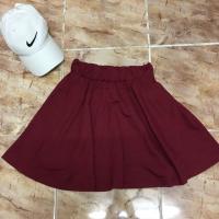 ราคา กระโปรงเอวสม้อค เนื้อผ้าดีมาก สีแดงเลือดหมู (268376736)