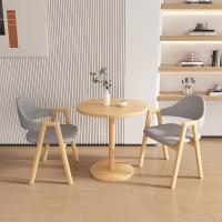 ราคา A โต๊ะทานอาหาร สำหรับ 2 ท่าน ไม้เนื้อแข็ง โต๊ะกินข้าวพร้อมเก้าอี้ ใช้ในร้านกาแฟและร้านกินข้าว ชุดโต๊ะ สไตล์มินิมอล (27579280141)