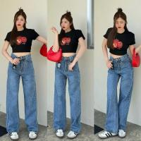 ราคา (S-38) กางเกงยีนส์ทรงกระบอกสียีนส์ฟอก สวยมากกก Atom jeans (3591705854)