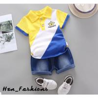 ราคา เสื้อผ้าเด็กผู้ชาย. เสื้อยืดแขนสั้นและกางเกงขายาว เสื้อผ้าเด็กผู้ชายนําเข้า (8829125832)