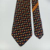 ราคา เนคไท มือสอง Salvatore Ferragamo Silk Tie Camel Print Design Multicolor Made in Italy (40367570917)