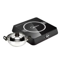 ราคา Midea มีเดียเตาแม่เหล็กไฟฟ้า กำลังไฟ1600w แถมหม้อสแตนเลสพร้อมฝาแก้วอย่างดี รุ่น MI-NM1600 (7445092764)