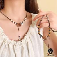 ราคา CODส่งเร็ว⚡สร้อยคอโซ่เซรามิคจี้รูปดอกคามิเลียผีเสื้อสไตล์จีนวินเทจลูกปัดเซรามิคเหมาะกับของขวัญสําหรับผู้หญิง (28862340863)