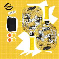 ราคา ครบชุดPickicleball Paddle GlassFiber Racquet Honeycomb Core Graffiti (43026735089)