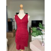 ราคา เดรสคอวี ผ้ากำมะหยี่ สีแดงไวน์ (22737079523)