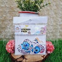 ราคา สติ๊กเกอร์แพ็ค Stitch Blue Mix Angela Pink Sticker Stitch Angela Pack (43355722707)