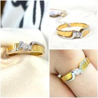 ราคา แหวนเพชรแท้ เกรดพรีเมียม น้ำ98VVS เรือนทองคำแท้90% (27261636351)