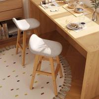 ราคา เก้าอี้บาร์ไม้เนื้อแข็ง เก้าอี้สำนักงานที่บ้าน สตูลสูง เก้าอี้พนักพิง เก้าอี้ไม้สไตล์นอร์ดิก (26819811307)