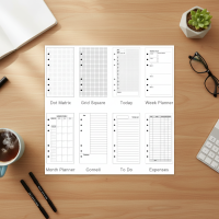 ราคา กระดาษเติมแฟ้ม 6 รู สําหรับสมุดโน้ตแพลนเนอร์ขนาด A5/A6/A7 รวม 45 แผ่น (57202164187)