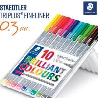 ราคา ชุดปากกาหัวเข็ม Staedtler รุ่น triplus fineliner 334-SB10 ชุด 10 สี (29919127842)