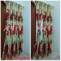 ราคา ผ้าม่านห่อศพสีเหลืองนุ่มกุหลาบ (57850915790)