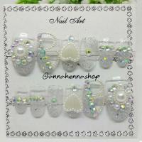 ราคา เล็บปลอมงานแต่งงานสีเงินรูปไข่สั้น (24894022910)