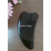 ราคา (1 ชิ้น) กัวซาเขาควายแท้ 100 % แบบหวี ยาว 11 เซนติเมตร กัวซาหน้าศรีษะและร่างกายได้ (7981825486)