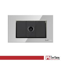ราคา LUZINO ชุดเต้ารับโทรทัศน์ รุ่น Glass A85-E03-SV สีเงิน - ดำ (26700419915)